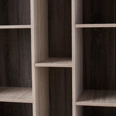 77" Imogen Modern Two-Toned Bookshelf Gray Oak - Christopher Knight Home 2 77" Imogen Modern Two-Toned Bookshelf Gray Oak - Christopher Knight Home - Image 2