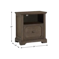 Toulon Wood Lateral File Cabinet With Casters In Dark Oak - Lexicon -Furniture Haven Shop GUEST d70722e0 f5b9 4867 8977 128b554ac20e