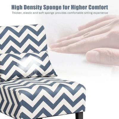 Costway Armless Accent Leisure Chair With Lumbar Pillow 6 Costway Armless Accent Leisure Chair With Lumbar Pillow - Image 6