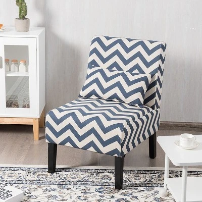 Costway Armless Accent Leisure Chair With Lumbar Pillow 2 Costway Armless Accent Leisure Chair With Lumbar Pillow - Image 2