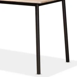 5pc Carmen Wood And Metal Dining Set Oak Brown/Dark Brown - Baxton Studio -Furniture Haven Shop GUEST dafca0c4 db64 4b92 94b7 7f742ad159aa