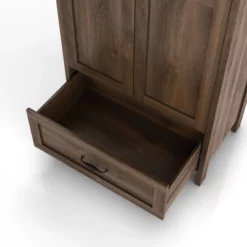 Nurembo 1 Drawer Wardrobe Closet Distressed Walnut - HOMES: Inside + Out 21 Nurembo 1 Drawer Wardrobe Closet Distressed Walnut - HOMES: Inside + Out -Furniture Haven Shop GUEST dc241beb 6b05 41c4 b4d2 caa8c377d34b