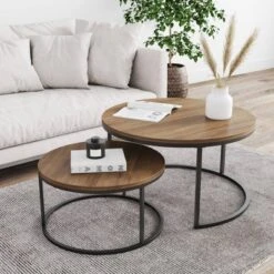 32" Stella Wood Nesting Coffee Table Set - Nathan James -Furniture Haven Shop GUEST dd073be1 1cbf 488f b017 ce501355014b