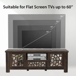 Tangkula 55" Retro TV Stand Media Entertainment Center W/ Mirror Doors & Drawer Brown 12 Tangkula 55" Retro TV Stand Media Entertainment Center W/ Mirror Doors & Drawer Brown -Furniture Haven Shop GUEST dd7efc03 8bf8 4b80 93ff 2fd6019f348c