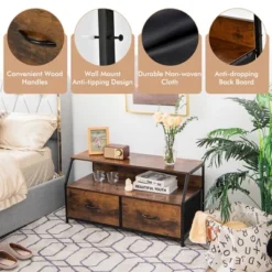 Costway Dresser TV Stand Media Console Table Organizer W/2 Storage Drawer & Open Shelves 15 Costway Dresser TV Stand Media Console Table Organizer W/2 Storage Drawer & Open Shelves -Furniture Haven Shop GUEST ddca5ef5 a817 44e8 968b 1e9d5829287a