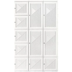 HOMCOM Portable Wardrobe Closet, Bedroom Armoire, Foldable Clothes Organizer With Cube Storage, Hanging Rods, And Magnet Doors, White 7 HOMCOM Portable Wardrobe Closet, Bedroom Armoire, Foldable Clothes Organizer With Cube Storage, Hanging Rods, And Magnet Doors, White -Furniture Haven Shop GUEST de58c46f 5acc 4623 bd6c 19db8f3bda17