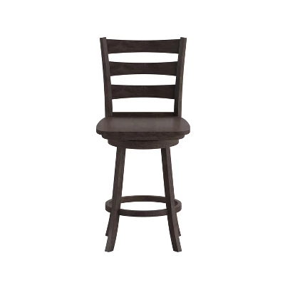 Merrick Lane Commercial Grade Classic Wooden Ladderback Swivel Stool With Solid Wood Seat And Footrest 10 Merrick Lane Commercial Grade Classic Wooden Ladderback Swivel Stool With Solid Wood Seat And Footrest - Image 10
