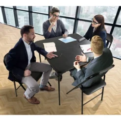 5pc Folding Table Set Black - Plastic Dev Group -Furniture Haven Shop GUEST dea64afe 945c 4637 881c d73315e6c585