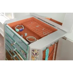 Aislin Jewelry Armoire Mirror/Silver - Powell Company 23 Aislin Jewelry Armoire Mirror/Silver - Powell Company -Furniture Haven Shop GUEST df221d86 0ec5 423d b321 22c898bab998