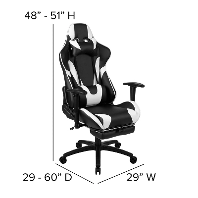 Flash Furniture Gaming Desk And Footrest Reclining Gaming Chair Set With Cup Holder, Headphone Hook, And Monitor/Smartphone Stand 5 Flash Furniture Gaming Desk And Footrest Reclining Gaming Chair Set With Cup Holder, Headphone Hook, And Monitor/Smartphone Stand - Image 5