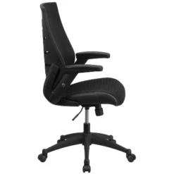 Emma And Oliver High Back Black Mesh Swivel Ergonomic Office Chair With Adjustable Flip-Up Arms 15 Emma And Oliver High Back Black Mesh Swivel Ergonomic Office Chair With Adjustable Flip-Up Arms -Furniture Haven Shop GUEST df464d0a 6258 47e8 9d20 34b48b93faac