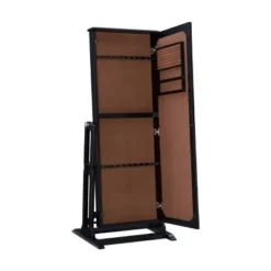 Lola Cheval Mirror/Jewelry Wardrobe Black - Powell Company -Furniture Haven Shop GUEST df8243ef 8618 4f66 b99a 200b8ca4d62a
