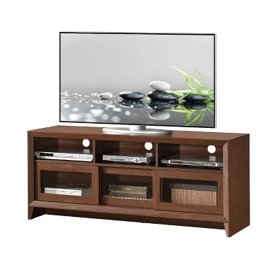 Modern TV Stand For TVs Up To 60" With Storage Brown - Techni Mobili 2 Modern TV Stand For TVs Up To 60" With Storage Brown - Techni Mobili - Image 2