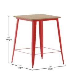 Flash Furniture Declan Commercial Indoor/Outdoor Bar Top Table, 31.5" Square All Weather Poly Resin Top With Steel Base 17 Flash Furniture Declan Commercial Indoor/Outdoor Bar Top Table, 31.5" Square All Weather Poly Resin Top With Steel Base -Furniture Haven Shop GUEST e037c9b1 b4ba 49a8 9587 1d41913d8885