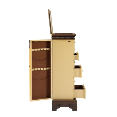 Beatrice Antique Parchment Hand Painted Jewelry Armoire - Powell Company 5 Beatrice Antique Parchment Hand Painted Jewelry Armoire - Powell Company - Image 5