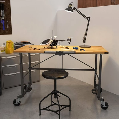 Portable Folding Workbench Hardwood Top Dark Gray - Room & Joy 1 Portable Folding Workbench Hardwood Top Dark Gray - Room & Joy