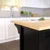 Ultom Expandable Freestanding Kitchen Island Black/Natural - Aiden Lane