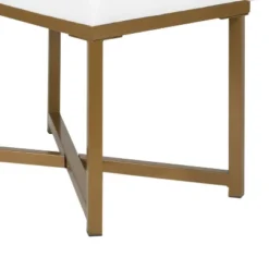 Metal Framed Bench With Button Tufted Velvet Upholste Seat White/Gold - Benzara 6 Metal Framed Bench With Button Tufted Velvet Upholste Seat White/Gold - Benzara -Furniture Haven Shop GUEST e18a82be 6085 4eed 8fd9 9810e602c5e1