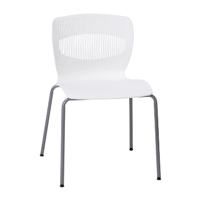Emma And Oliver Heavy Duty 770 Lb. Capacity Ergonomic Polypropylene Stack Chair With Lumbar Support And Steel Frame 11 Emma And Oliver Heavy Duty 770 Lb. Capacity Ergonomic Polypropylene Stack Chair With Lumbar Support And Steel Frame - Image 11