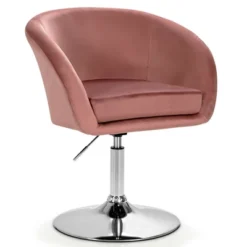 Costway Modern Velvet Chair Height Adjustable Bar Stool Swivel Makeup Seat -Furniture Haven Shop GUEST e2385a99 4ff3 4077 b9d5 66ff01bdcc81