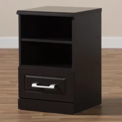 Odelia Modern And Contemporary Finished 1 Drawer Nightstand Dark Brown - Baxton Studio 14 Odelia Modern And Contemporary Finished 1 Drawer Nightstand Dark Brown - Baxton Studio -Furniture Haven Shop GUEST e2a7dbee 6efe 4807 a4cc 3392d7b52490
