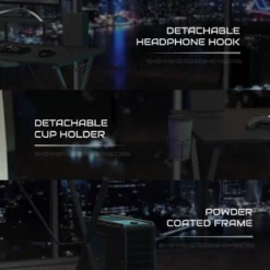 BlackArc Tango Gaming Desk & Chair Set - Reclining Gaming Chair With Slide-Out Footrest & Gaming Desk With Cupholder/Headphone Hook -Furniture Haven Shop GUEST e356fe2f 90f1 4a38 b82b 9542e2a916b4