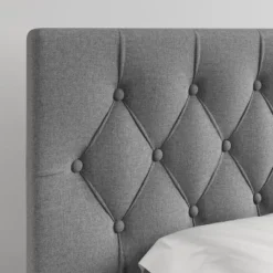 Full Henley Linen Tufted Upholstered Platform Bed With Storage Drawers Gray - Eco Dream -Furniture Haven Shop GUEST e430773d c438 44dc bc76 c52331583eec