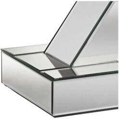 Studio 55D Modern Mirrored Rectangular Console Table 46 1/2" X 13" Silver Glass Mosaic X-Frame For Living Room Home House Entryway 11 Studio 55D Modern Mirrored Rectangular Console Table 46 1/2" X 13" Silver Glass Mosaic X-Frame For Living Room Home House Entryway -Furniture Haven Shop GUEST e503033d b752 48cd 9bf1 719dd60de059