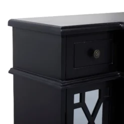 Glam Mirror And Wood Storage Cabinet Black - Olivia & May 23 Glam Mirror And Wood Storage Cabinet Black - Olivia & May -Furniture Haven Shop GUEST e627f7d0 4ca1 4864 b3c4 cad1fba99e01