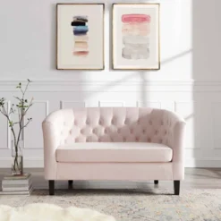 Prospect Performance Velvet Loveseat Pink - Modway -Furniture Haven Shop GUEST e6768a6b a600 493c 9266 35696071cd1b