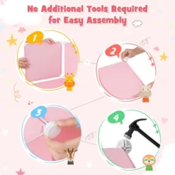 Costway 12-Cube Kids Wardrobe Baby Dresser Bedroom Armoire Clothes Hanging Closet With Door Blue/Pink 16 Costway 12-Cube Kids Wardrobe Baby Dresser Bedroom Armoire Clothes Hanging Closet With Door Blue/Pink -Furniture Haven Shop GUEST e81a76f1 f6df 4a83 a6d6 3d8f618d5310