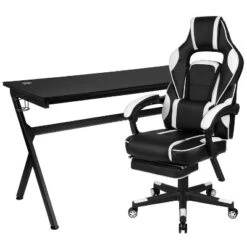 Flash Furniture Gaming Desk With Cup Holder/Headphone Hook/Removable Mousepad Top & Reclining Back/Arms Gaming Chair With Footrest 30 Flash Furniture Gaming Desk With Cup Holder/Headphone Hook/Removable Mousepad Top & Reclining Back/Arms Gaming Chair With Footrest -Furniture Haven Shop GUEST e83372ce 1d7b 4bba b0a1 0286982c596f