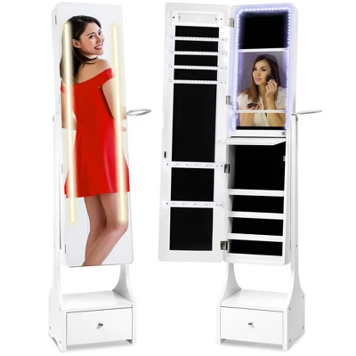 Best Choice Products Full Length LED Mirrored Jewelry Storage Organizer Cabinet W/ Interior & Exterior Lights 7 Best Choice Products Full Length LED Mirrored Jewelry Storage Organizer Cabinet W/ Interior & Exterior Lights - Image 7