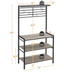 Yaheetech 4-Tier Kitchen Storage Rack With High Display Shelf -Furniture Haven Shop GUEST e957dbd1 88ac 403c bf0a 6ba017e41f54