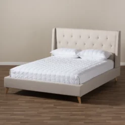 Adelaide Retro Modern Fabric Upholstered Platform Bed - Baxton Studio 12 Adelaide Retro Modern Fabric Upholstered Platform Bed - Baxton Studio -Furniture Haven Shop GUEST e9a6c4d1 75ae 4a57 ab5a b03227514287