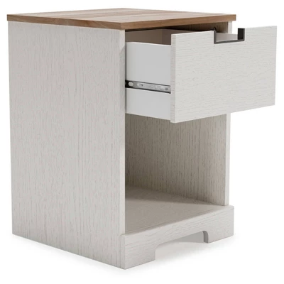 Vaibryn Nightstand Brown/Beige/White - Signature Design By Ashley 2 Vaibryn Nightstand Brown/Beige/White - Signature Design By Ashley - Image 2