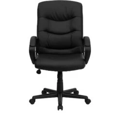 Mid-Back LeatherSoft Executive Swivel Office Chair With Three Line Horizontal Stitch Back And Arms Black - Flash Furniture 5 Mid-Back LeatherSoft Executive Swivel Office Chair With Three Line Horizontal Stitch Back And Arms Black - Flash Furniture -Furniture Haven Shop GUEST eb7c677a 73f2 4b0b bfd5 40cd135fadac