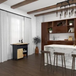 Industrial Rolling Cart Black - Olivia & May -Furniture Haven Shop GUEST ec5f933b 7745 4ca7 83ab bbdb14d6a71f