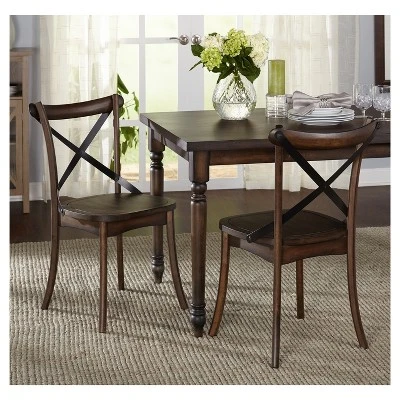 Set Of 2 Constance Cross Back Dining Chairs - Buylateral 1 Set Of 2 Constance Cross Back Dining Chairs - Buylateral