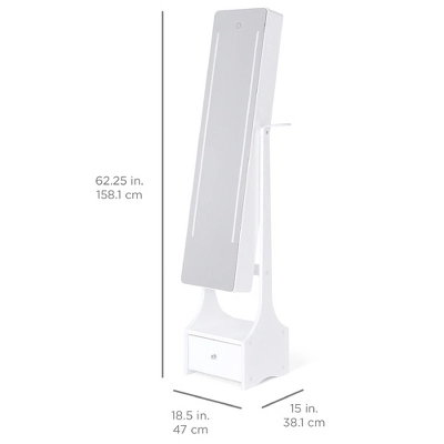 Best Choice Products Full Length LED Mirrored Jewelry Storage Organizer Cabinet W/ Interior & Exterior Lights 6 Best Choice Products Full Length LED Mirrored Jewelry Storage Organizer Cabinet W/ Interior & Exterior Lights - Image 6