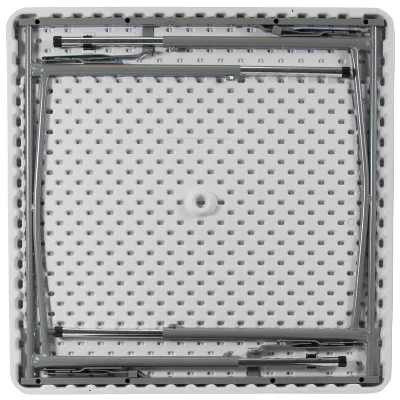 Emma And Oliver 2.79-Foot Square Height Adjustable Granite White Plastic Folding Table 6 Emma And Oliver 2.79-Foot Square Height Adjustable Granite White Plastic Folding Table - Image 6