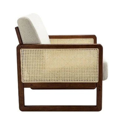 Domenico Living Room Accent Chair With Rattan Design | ARTFUL LIVING DESIGN 2 Domenico Living Room Accent Chair With Rattan Design | ARTFUL LIVING DESIGN - Image 2