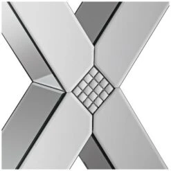 Studio 55D Modern Mirrored Rectangular Console Table 46 1/2" X 13" Silver Glass Mosaic X-Frame For Living Room Home House Entryway 10 Studio 55D Modern Mirrored Rectangular Console Table 46 1/2" X 13" Silver Glass Mosaic X-Frame For Living Room Home House Entryway -Furniture Haven Shop GUEST edc34b0d 7ca8 4cf2 bbaf dc5e7b3cc1cc