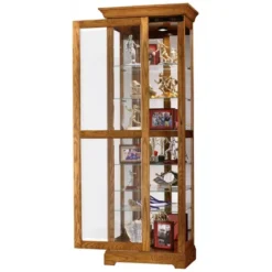 Howard Miller 680471 Howard Miller Moorland Curio Cabinet 680471 Legacy Oak
