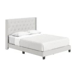 Maya Wingback Button Tufted Linen Upholstered Platform Bed With Nailhead Trim - Eco Dream 8 Maya Wingback Button Tufted Linen Upholstered Platform Bed With Nailhead Trim - Eco Dream -Furniture Haven Shop GUEST ee7b6247 e5af 4a7e a318 da4bd384f5fb