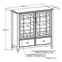 46" Hampshire Solid Wood Tall Storage Cabinet Dark Chestnut Brown - WyndenHall -Furniture Haven Shop GUEST ef20f1ec 47bd 4b45 bcd1 95871f2d519b