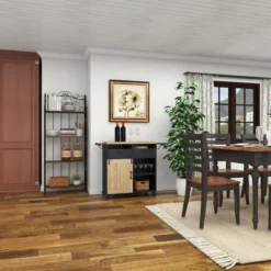 Industrial Rolling Cart Black - Olivia & May -Furniture Haven Shop GUEST ef6506a7 2b8c 44a8 97f0 67eeca1bec70