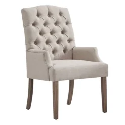Raghnaid Distressed Tufted Linen Dining Chair - Inspire Q -Furniture Haven Shop GUEST ef91786b f2cf 4e58 8541 1effbe4126cf