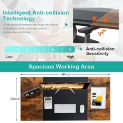 Costway 48'' Electric Sit To Stand Desk Adjustable Workstation W/ Keyboard Tray -Furniture Haven Shop GUEST f0bdbcd6 79a7 408c b214 84aca84b31db