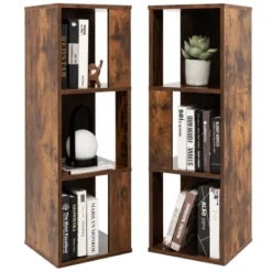 Costway 2 PCS 3-tier Wood Bookshelf Display Storage Rack For Small Spaces White/Rustic Brown 19 Costway 2 PCS 3-tier Wood Bookshelf Display Storage Rack For Small Spaces White/Rustic Brown -Furniture Haven Shop GUEST f16ccea2 59e3 4653 87bf b9780aa27e63